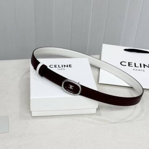 Celin E新品立体浮标扣女士腰带 意大利进口小牛皮 搭铜扣 宽度2.5双面佩戴
