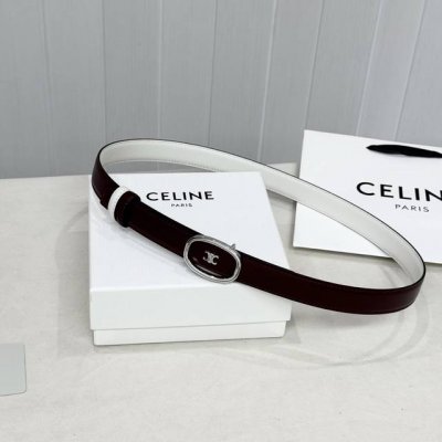 Celin E新品立体浮标扣女士腰带 意大利进口小牛皮 搭铜扣 宽度2.5双面佩戴