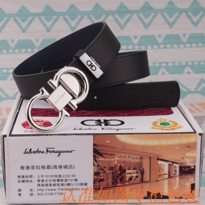 品名：菲拉格木·皮带原单·腰带· 材料：百分百头层牛皮腰带，保证真皮皮带，专柜原单品质、做工精细，送人自用首选 包装： 请认准如图专柜包装，赠送