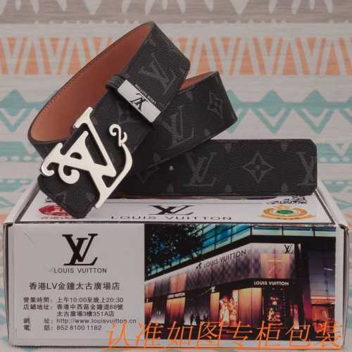 男款腰带：Lv 路易威登原单牛皮腰带 男款皮带：材质百分百头层牛皮腰带保证真皮皮带，专柜原单品质、做工精细，时尚大牌，送人自用首选包装： 请认准如图专柜包装赠送