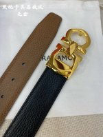 Ferragamo.菲拉格慕 全套包装 宽度3.5Cm 高级定制款男士皮带 双面进口牛皮 可双面使用 自行选择搭配 真材实料 很有质感 时尚经典不失风范 搭配精