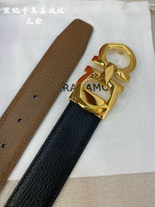 Ferragamo.菲拉格慕 全套包装 宽度3.5Cm 高级定制款男士皮带 双面进口牛皮 可双面使用 自行选择搭配 真材实料 很有质感 时尚经典不失风范 搭配精