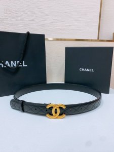 Chanel经典双C皮带腰带 Logo扣搭配进口小牛羊皮带身，质感满分，简直身春日里的点睛之笔，皮带直径3.0Cm