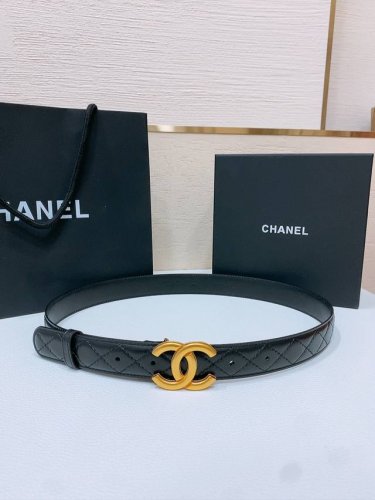 Chanel经典双C皮带腰带 Logo扣搭配进口小牛羊皮带身，质感满分，简直身春日里的点睛之笔，皮带直径3.0Cm
