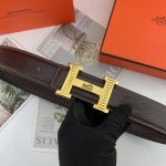 爱马仕 男士花皮腰带38Mm 可双面使用 专柜走线 搭配新款扣
