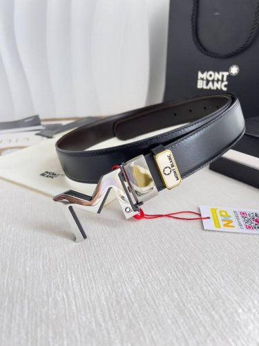 品名：万宝龙.Montblanc原单 腰带 皮带 型号：挂扣，新款原版经典精品双色挂扣，实物拍摄，原版头层牛皮 材料：百分百头层牛皮，保证真皮。双面可用专柜同等