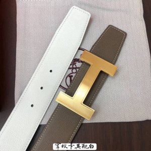 Hermes-38Mm 爱马仕专柜同步 进Epsom双面小牛皮 精钢精品五金 双面可用