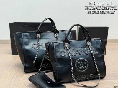 香奈儿Chanel 新款沙滩包托特包 简单百搭 颜值高 日常出街首选 潮酷时尚女孩必入款 尺寸 36 29 31 24