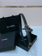 chanel Cc 小牛皮、经典针扣 链条Logo金属 手感柔软 细腻2.0Cm精品