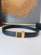 Saint Laurent 圣罗兰女士腰带皮带 原厂精密电渡方形五金，意大利原厂皮，宽3.0Cm，代购级。