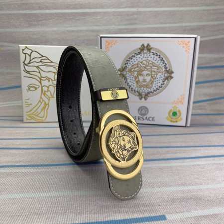 品名：Versace.范思哲 材质：原单牛皮腰带 百分百头层牛皮腰带保证真皮，24K纯钢扣，专柜原单品质、做工精细，时尚大牌，送人自用首选 包装： 请认准如图专 - 点击图像关闭