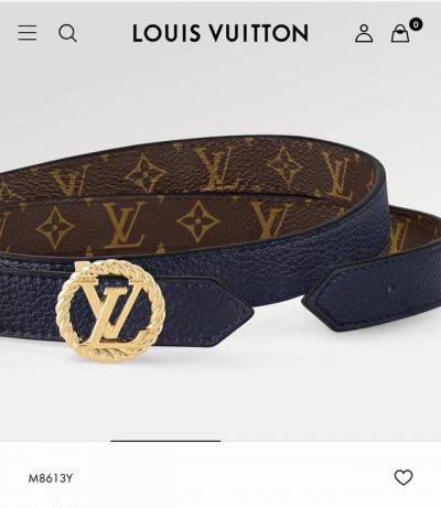 特 寬度：20Mm Lv S-Lock系列 寬度20Mm 驢家法國驢女士腰帶 全新風格定制帆布面料襯托細膩的進口小牛皮 全新設計搭扣 融入字母和花卉图案 与腰带