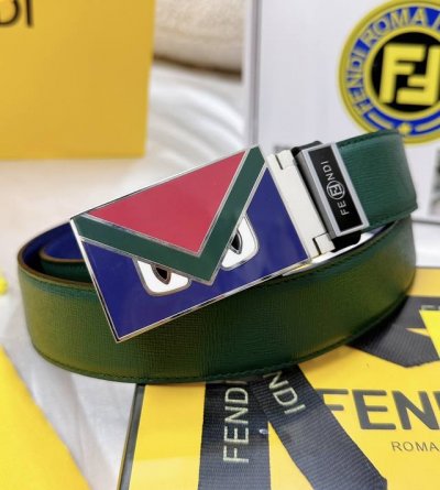 皮带：FENDI.芬迪..顶级原单复刻. 腰带：百分百进口头层牛皮，保证真皮。小怪兽系列，珐琅彩胶工艺24K纯钢扣，永不掉色涂鸦彩绘印花图案艺术正反双面使用商场