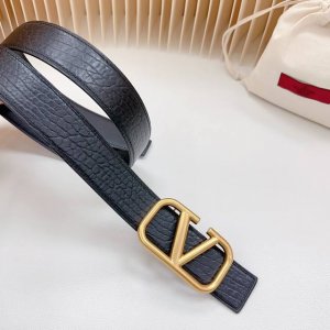 特 4.0Cm 华伦天奴官网新款，双面头层牛皮皮料，长度：85.90.95.100.105.110欧，精品铜五金扣带钢印原版开模定制庆祝]