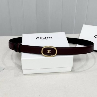 Celin E新品立体浮标扣女士腰带 意大利进口小牛皮 搭铜扣 宽度2.5双面佩戴
