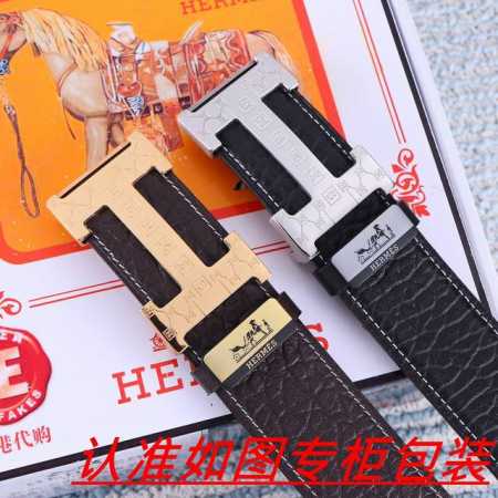 品名：爱马仕...原单 材料：百分百头层牛皮，保证真皮。24K纯钢扣双面可用专柜同等质量， 送人自用首选 包装： 请认准如图专柜包装，赠送打孔器，银联发票，宽度 - 点击图像关闭