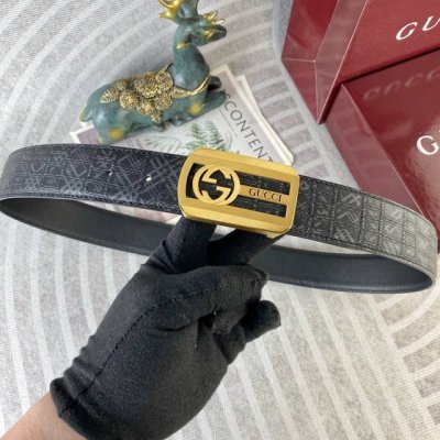 古奇 特种皮腰带系列 ，原厂五金精品不锈钢扣，手感柔软舒适 宽3.8Cm。