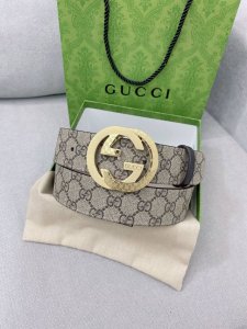 特 Gucci 高端定制男士原单皮带，海外限量定制款式，顶级原厂材质复刻，体现腰间贵族的一款必备腰带，宽度4.0Cm