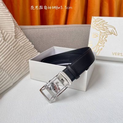 特 范思哲 Versace进口小牛皮，手感细腻柔软，搭配纯钢自动精品扣，男士必备！宽度：3.5Cm