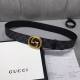 配送专柜全套礼盒包装。 Gucc.I Gg Supreme高级人造帆布，可分解材料，配以黑色皮革滚边，搭配虎头带扣，4厘米宽，本款腰带适用低腰和高腰两种穿戴方式