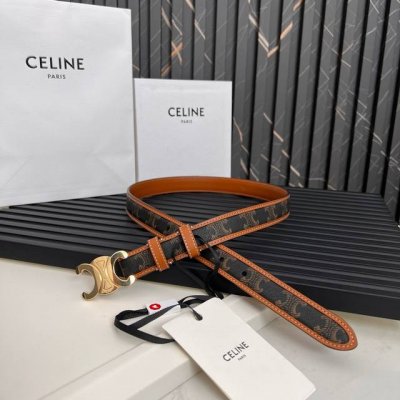 特 赛琳celine Ss20新款凯旋门logo 韩版时尚腰带皮带 男士女士通用 宽度2.5Cm 多色可选