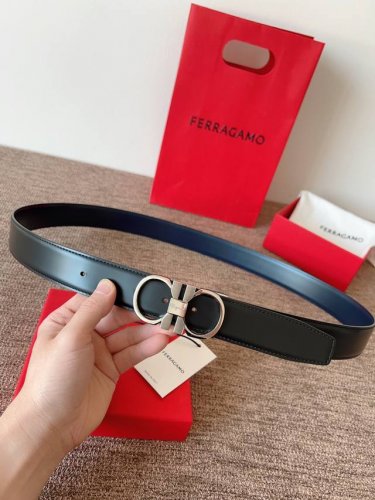 特 Ferragamo.菲拉格慕 全套新款包装 宽度3.5Cm 高级定制款男士皮带 双面进口牛皮 可双面使用 自行选择搭配 真材实料 很有质感 时尚经典不失风范