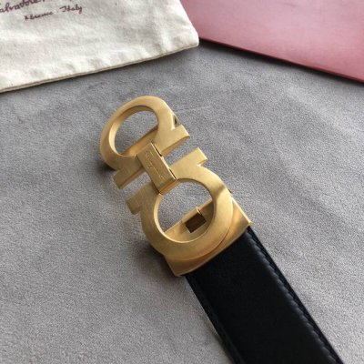 -自动款腰带 Salvatore Ferragamo菲拉格慕男士3.5Cm经典双圈自动扣，进口双面头层牛皮腰带，精致耐用耐看耐搭配。6524