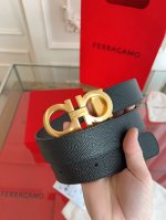 菲拉格慕3.5Cm 原厂皮料.精密黄铜五金升级版Nfc芯片 正品厂Ip