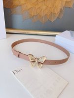 特 Dior 24早春 MéTamorphose 腰带 2.0Cm光滑牛皮革 超級火 蝴蝶搭扣系列