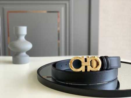 正品有售Ferragamo 菲拉格慕 Italy专柜在售正品 此款采用原厂进口皮制作 走线油边细致 正品开模 搭配原版Gancio五金 3.5Cm规格 顶级 - 点击图像关闭