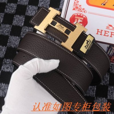 品名：爱马仕 原单 材料：百分百头层牛皮，保证真皮。专柜原单品质、做工精细，送人自用首选 包装： 请认准如图专柜包装，赠送打孔器，银联发票，宽度3.8Cm