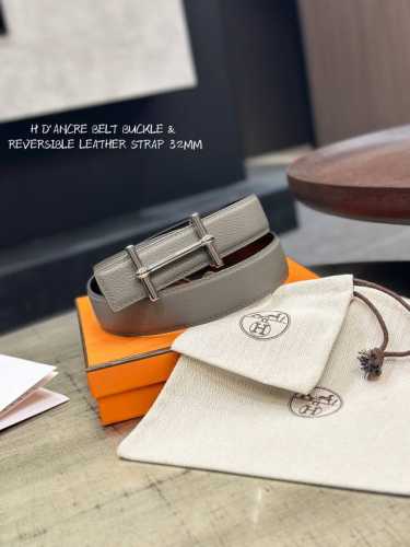 特 H D’Ancre Belt Buckle & Reversible Leather Strap 32Mm