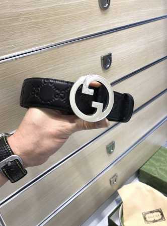 配送专柜包装 打孔针 特 特 宽38Mm， 原单进口双面头层小牛皮，搭配原单钌钯电镀双G花纹钢扣，手感.油边近乎完美，原产皮料定制，质感无可挑剔，出众的细节，高 - 点击图像关闭