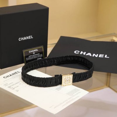Chanel Cc方块 树脂白 与 黑 Logo小方块 黄铜Logo扣 小牛皮 银色金属 与 金色金属 3.0Cm精品 弹力十足 百搭 优雅 码数含扣S=65C