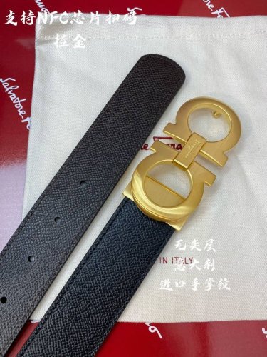 无夹层原厂皮 Ferragamo菲拉格慕 Nfc芯片扫码款 正品尺寸3.5Cm意大利原厂皮