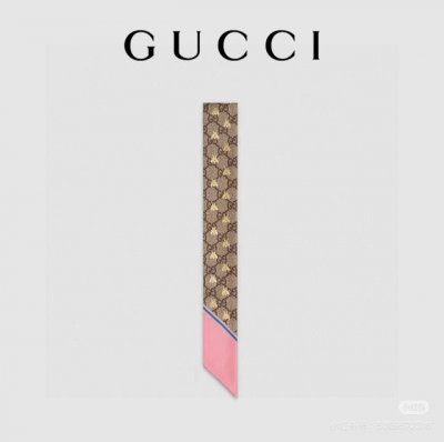Zg同步镀金蜜蜂Gucci双层真丝飘带 尖端专柜最最新款来袭女神必入 法国进口真丝面料非常特别的触感 超多用途：领巾、发带、包包配饰、腰带.....等等等等，超