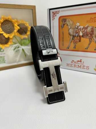 品名：爱马仕.Hermès 原单 材质：原单牛皮腰带 百分百头层牛皮腰带保证真皮，24K纯钢扣，专柜原单品质、做工精细，时尚大牌，送人自用首选 包装： 请认准如 - 点击图像关闭