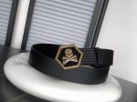 特 Philipp Plein德国高端男士休闲商务腰带品牌，品质超赞！五金细节极具质感，时尚造型必备单品，进口原版牛皮料打造，宽度3.8Cm