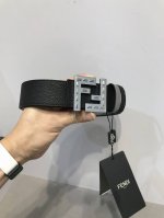 配送专柜包装 打孔针 新款 Fd 宽38 Mm 支持Nfc 芯片扫描，标志造型皮带，原版亮面间色F铆钉扣，进口原版荔枝纹牛皮制成，镀金表面金属制品，品质保证，非