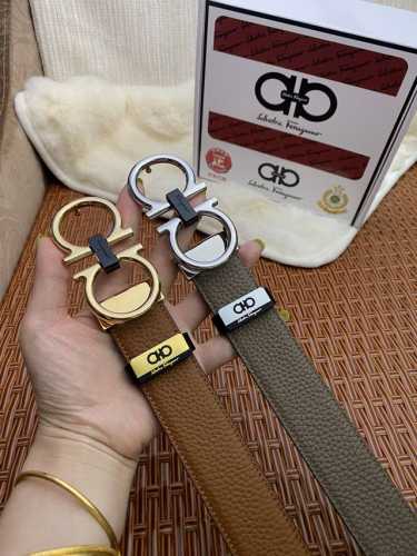 品名：菲拉格幕 原单皮带 材质：原单牛皮腰带 百分百头层牛皮腰带保证真皮，24K纯钢扣，专柜原单品质、做工精细，时尚大牌，送人自用首选 包装： 请认准如图专柜包