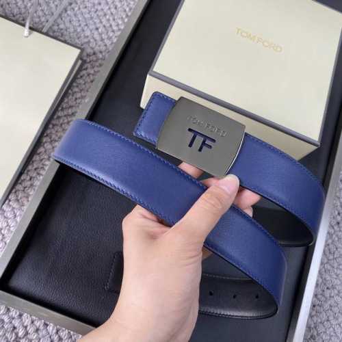 Tom Ford 汤姆福特。新品高端双面小牛皮，简约商务男士腰带，4.0Cm宽，双面使用，配原版包装