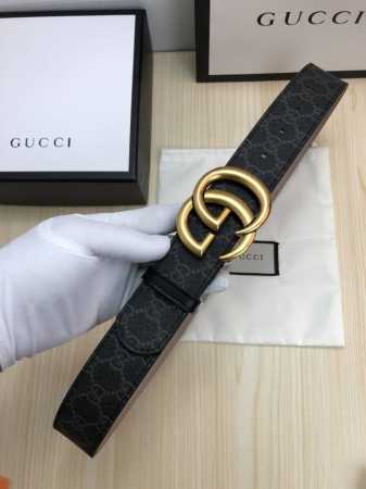 配全套包装盒 古驰：原单面料，内衬头层牛皮磨砂皮底，搭配原单扣,原产皮料定制，专柜宽度3.8 - 点击图像关闭