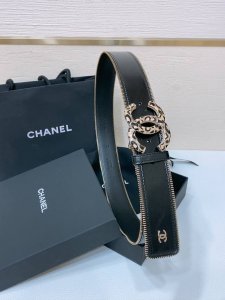 Chanel 24C 黄铜金属 进口亮面小牛皮 4.0Cm 手感柔软 精致腰带