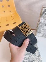 Dio* 迪家必入 绝美Cd字母扣皮带 商务休闲两相宜 明星同款顶级原单 细节 3.5Cm 修长带宽优化腰臀比 双面可戴一皮带=两造型 古金电镀Cd扣光影下自带