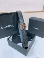 Chanel经典双C皮带腰带 新款Logo扣搭配进口胎羊皮带身，质感满分，简直身春日里的点睛之笔，皮带直径3.0Cm