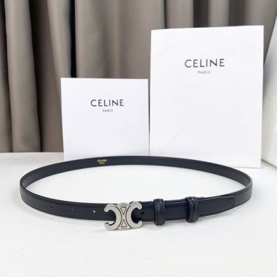 Celin E新品立体浮标针扣女士腰带 意大利进口小牛皮 树膏夹层搭铜扣 宽度1.8