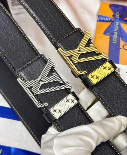 皮带：Lv.路易威登顶级复刻- 腰带：原单品质百分百进口头层牛皮，保证真皮。雕花镂空.浮雕Logo标志工艺.真空电镀.永不掉色.24K纯钢扣头层小牛皮系列双面可