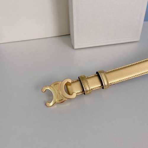 特 赛琳CELINE 头层牛皮革，纯铜金属件，宽度： 2.5厘米