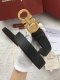 菲拉格慕 配全套包装礼盒 这款gancini皮带由天然纹理牛皮制成，以现代风格重新诠释衣橱中不可或缺的经典配饰。饰有抛光钌灰色金属细节，呈现一丝时髦气息。皮带采