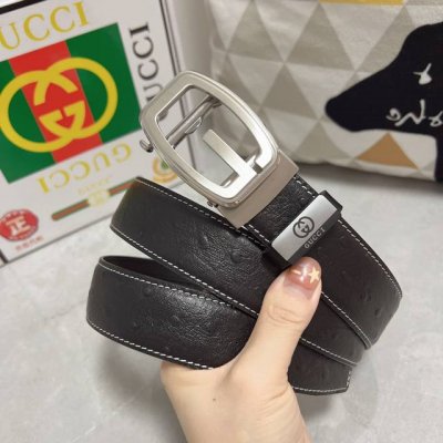 品名：古奇.Gu...Ci 自动带 材质：原单牛皮腰带 百分百头层牛皮腰带保证真皮，24K纯钢扣，专柜原单品质、做工精细，时尚大牌，送人自用首选 包装： 请认准